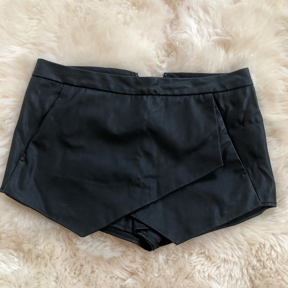 Vegan Leather Skort
